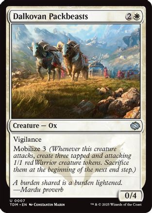 Dalkovan Packbeasts (TDM-007) - Tarkir: Dragonstorm Foil [Uncommon]
