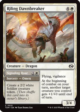 Riling Dawnbreaker (TDM-021) - Tarkir: Dragonstorm Foil [Common]
