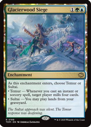 Glacierwood Siege (TDM-189) - Tarkir: Dragonstorm Foil [Rare]