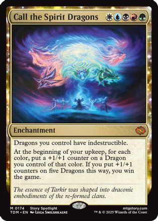 Call the Spirit Dragons (TDM-174) - Tarkir: Dragonstorm Foil [Mythic]