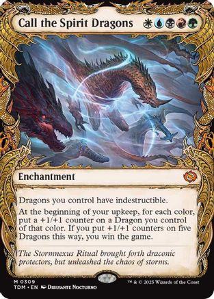 Call the Spirit Dragons (Showcase) (TDM-309) - Tarkir: Dragonstorm Foil [Mythic]