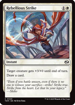 Rebellious Strike (TDM-020) - Tarkir: Dragonstorm Foil [Common]