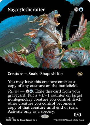 Naga Fleshcrafter (Borderless) (TDM-333) - Tarkir: Dragonstorm Foil [Rare]