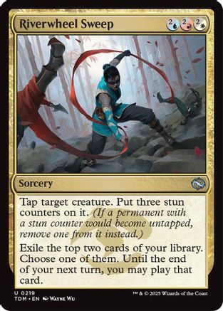 Riverwheel Sweep (TDM-219) - Tarkir: Dragonstorm Foil [Uncommon]