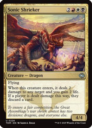 Sonic Shrieker (TDM-226) - Tarkir: Dragonstorm Foil [Uncommon]