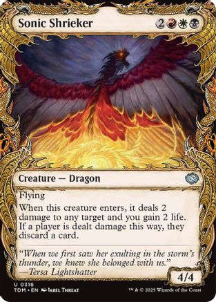 Sonic Shrieker (Showcase) (TDM-318) - Tarkir: Dragonstorm Foil [Uncommon]