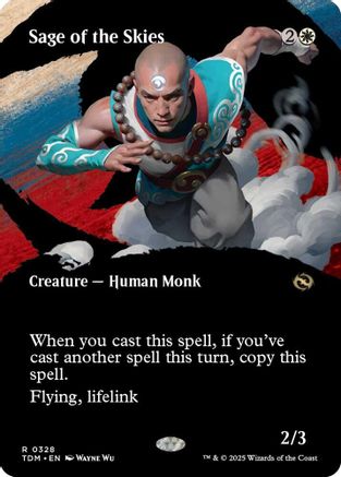Sage of the Skies (Borderless) (TDM-328) - Tarkir: Dragonstorm Foil [Rare]