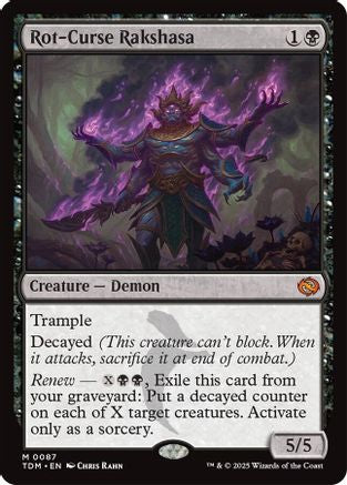 Rot-Curse Rakshasa (TDM-087) - Tarkir: Dragonstorm Foil [Mythic]