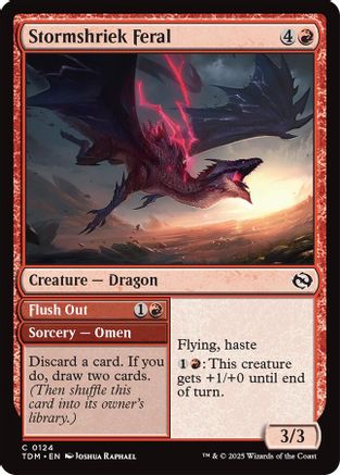 Stormshriek Feral (TDM-124) - Tarkir: Dragonstorm Foil [Common]