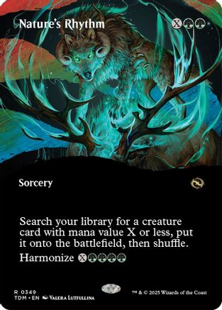 Nature's Rhythm (Borderless) (TDM-349) - Tarkir: Dragonstorm [Rare]