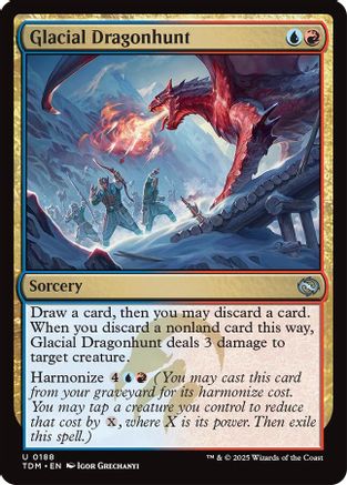 Glacial Dragonhunt (TDM-188) - Tarkir: Dragonstorm Foil [Uncommon]
