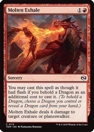 Molten Exhale (TDM-113) - Tarkir: Dragonstorm Foil [Common]