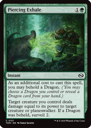 Piercing Exhale (TDM-151) - Tarkir: Dragonstorm Foil [Common]