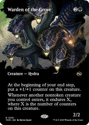 Warden of the Grove (Borderless) (TDM-351) - Tarkir: Dragonstorm Foil [Rare]