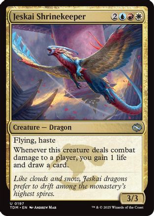 Jeskai Shrinekeeper (TDM-197) - Tarkir: Dragonstorm Foil [Uncommon]