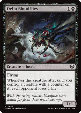 Delta Bloodflies (TDM-077) - Tarkir: Dragonstorm Foil [Common]