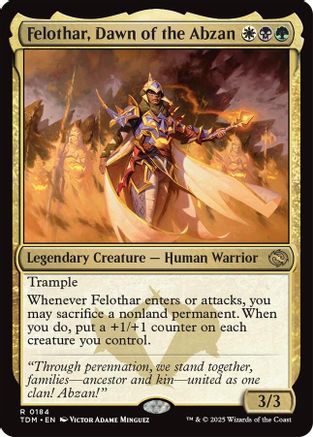 Felothar, Dawn of the Abzan (TDM-184) - Tarkir: Dragonstorm Foil [Rare]