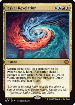 Jeskai Revelation (TDM-196) - Tarkir: Dragonstorm Foil [Mythic]