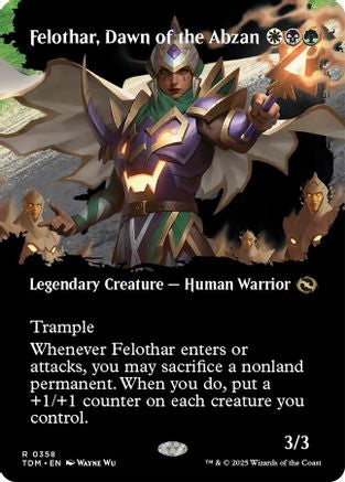 Felothar, Dawn of the Abzan (Borderless) (TDM-358) - Tarkir: Dragonstorm Foil [Rare]