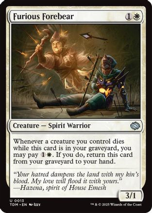 Furious Forebear (TDM-013) - Tarkir: Dragonstorm Foil [Uncommon]