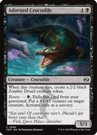 Adorned Crocodile (TDM-069) - Tarkir: Dragonstorm Foil [Common]