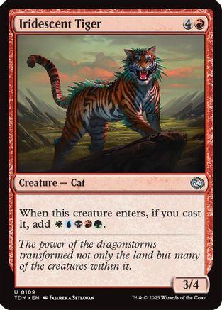 Iridescent Tiger (TDM-109) - Tarkir: Dragonstorm Foil [Uncommon]