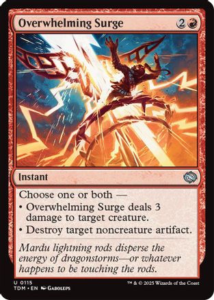 Overwhelming Surge (TDM-115) - Tarkir: Dragonstorm Foil [Uncommon]