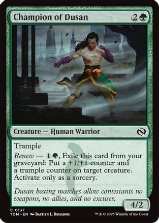 Champion of Dusan (TDM-137) - Tarkir: Dragonstorm Foil [Common]