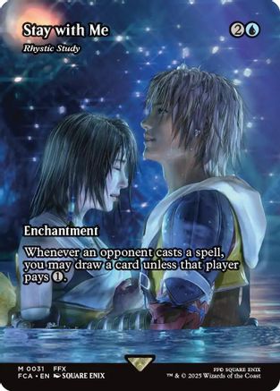 Stay with Me - Rhystic Study (Showcase) (FCA-031) - FINAL FANTASY: Through the Ages [Mythic]