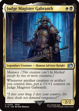 Judge Magister Gabranth (FIN-230) - FINAL FANTASY Foil [Uncommon]