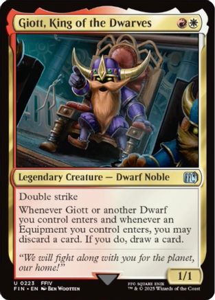 Giott, King of the Dwarves (FIN-223) - FINAL FANTASY Foil [Uncommon]