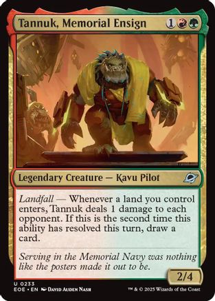 Tannuk, Memorial Ensign (EOE-233) - Edge of Eternities [Uncommon]