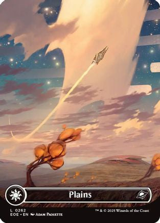 Plains (0262) (Borderless) (EOE-262) - Edge of Eternities Foil [Land]