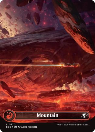 Mountain (0370) (Borderless) (Galaxy Foil) (EOE-370) - Edge of Eternities Foil [Land]