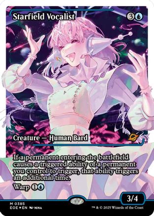 Starfield Vocalist (Showcase) (Fracture Foil) (EOE-385) - Edge of Eternities Foil [Mythic]