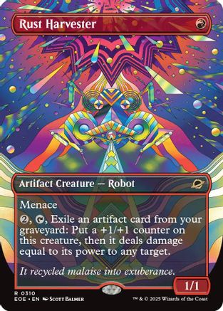 Rust Harvester (Borderless) (EOE-310) - Edge of Eternities Foil [Rare]