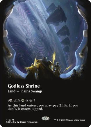 Godless Shrine (Borderless) (Galaxy Foil) (EOE-375) - Edge of Eternities Foil [Rare]