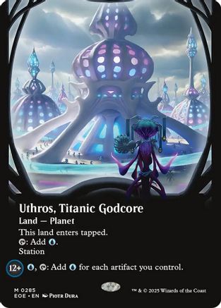Uthros, Titanic Godcore (Borderless) (EOE-285) - Edge of Eternities Foil [Mythic]