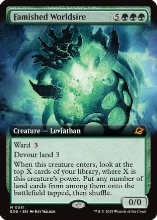 Famished Worldsire (Extended Art) (EOE-341) - Edge of Eternities Foil [Mythic]