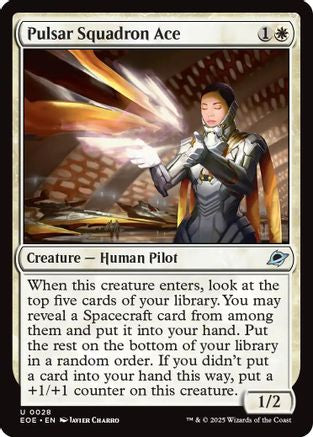 Pulsar Squadron Ace (EOE-028) - Edge of Eternities Foil [Uncommon]