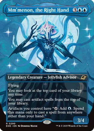 Mm'menon, the Right Hand (Borderless) (EOE-290) - Edge of Eternities Foil [Rare]