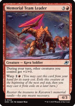 Memorial Team Leader (EOE-144) - Edge of Eternities [Uncommon]