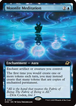 Moonlit Meditation (Extended Art) (EOE-327) - Edge of Eternities Foil [Rare]