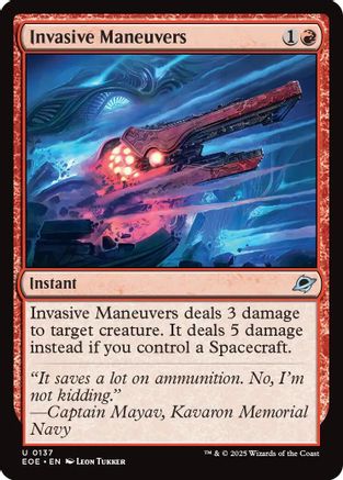 Invasive Maneuvers (EOE-137) - Edge of Eternities Foil [Uncommon]