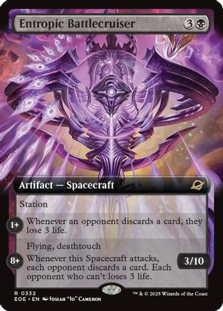 Entropic Battlecruiser (Extended Art) (EOE-332) - Edge of Eternities Foil [Rare]