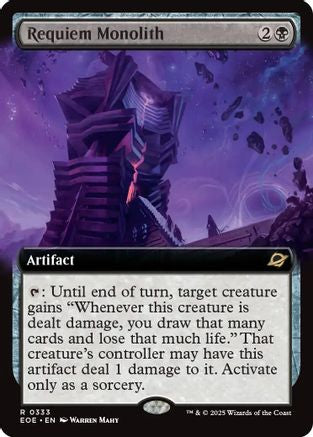 Requiem Monolith (Extended Art) (EOE-333) - Edge of Eternities [Rare]