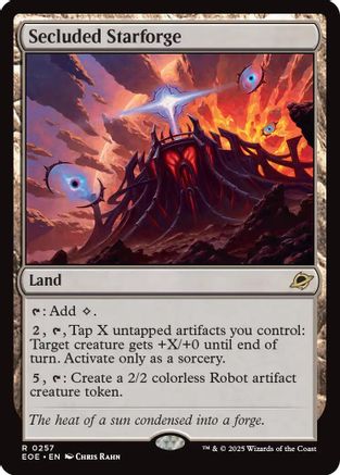 Secluded Starforge (EOE-257) - Edge of Eternities Foil [Rare]