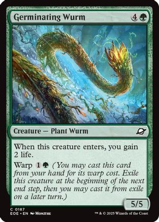 Germinating Wurm (EOE-187) - Edge of Eternities Foil [Common]