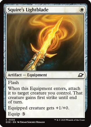 Squire's Lightblade (EOE-036) - Edge of Eternities Foil [Common]