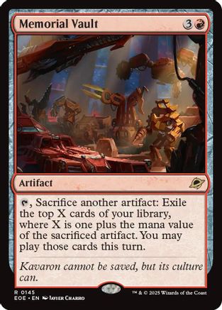 Memorial Vault (EOE-145) - Edge of Eternities [Rare]